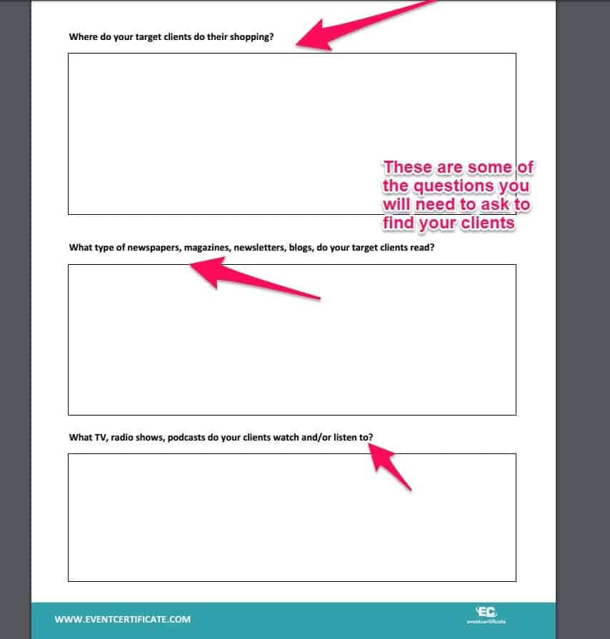 Target Client Worksheet