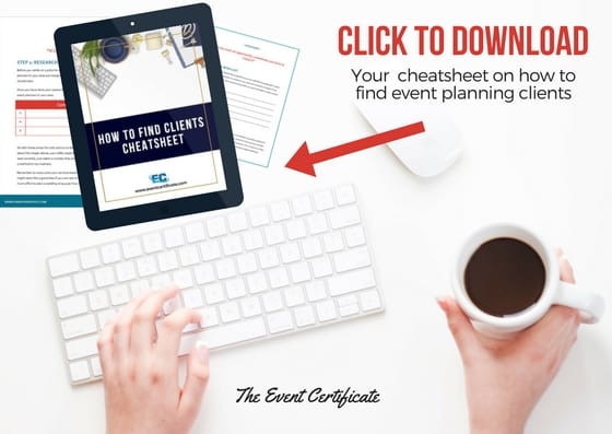 Find event planning Clients Cheatsheet