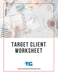 booking clients event planning target client worksheet