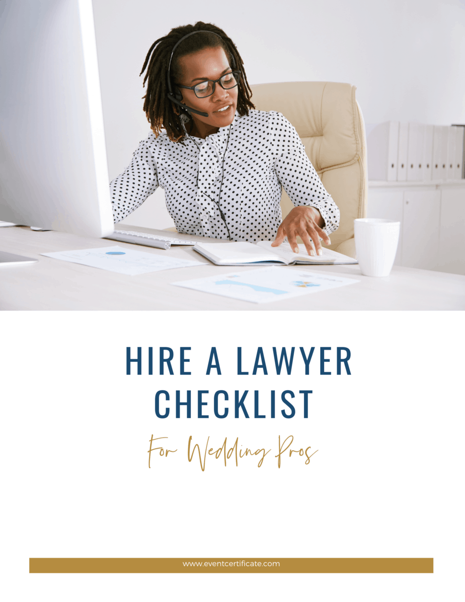 hire a lawyer for your event planning business