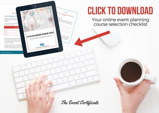 online course review checklist certification event planner