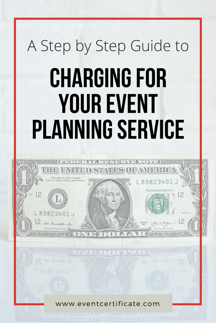Charging for your event planning service pinterest