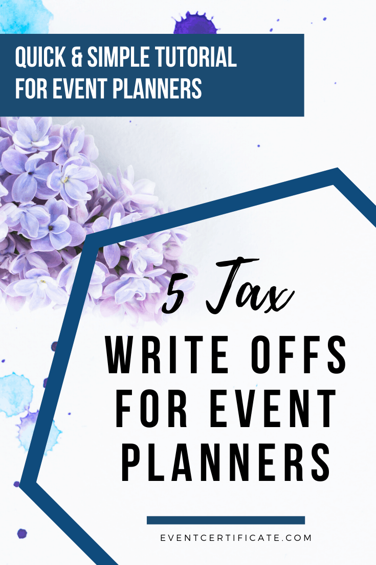 tax write-offs for event planners