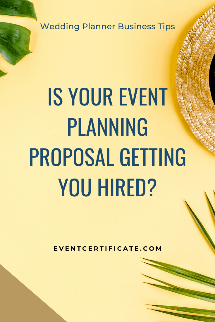 event planning proposal wedding planner