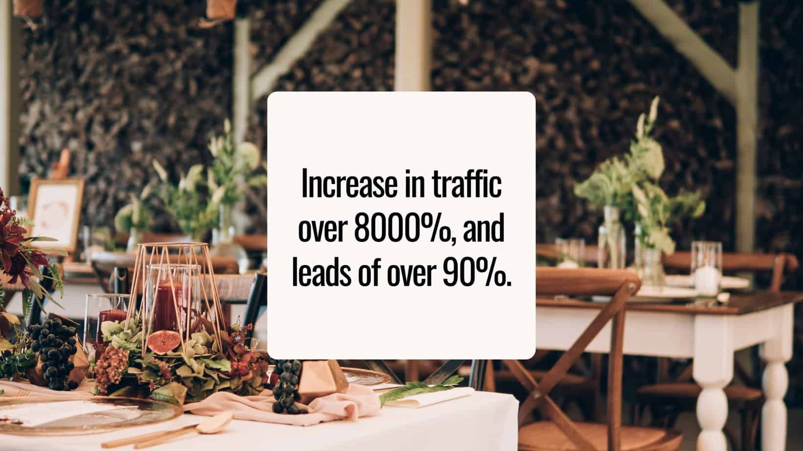 Ajax Wedding Venue SEO Case Study